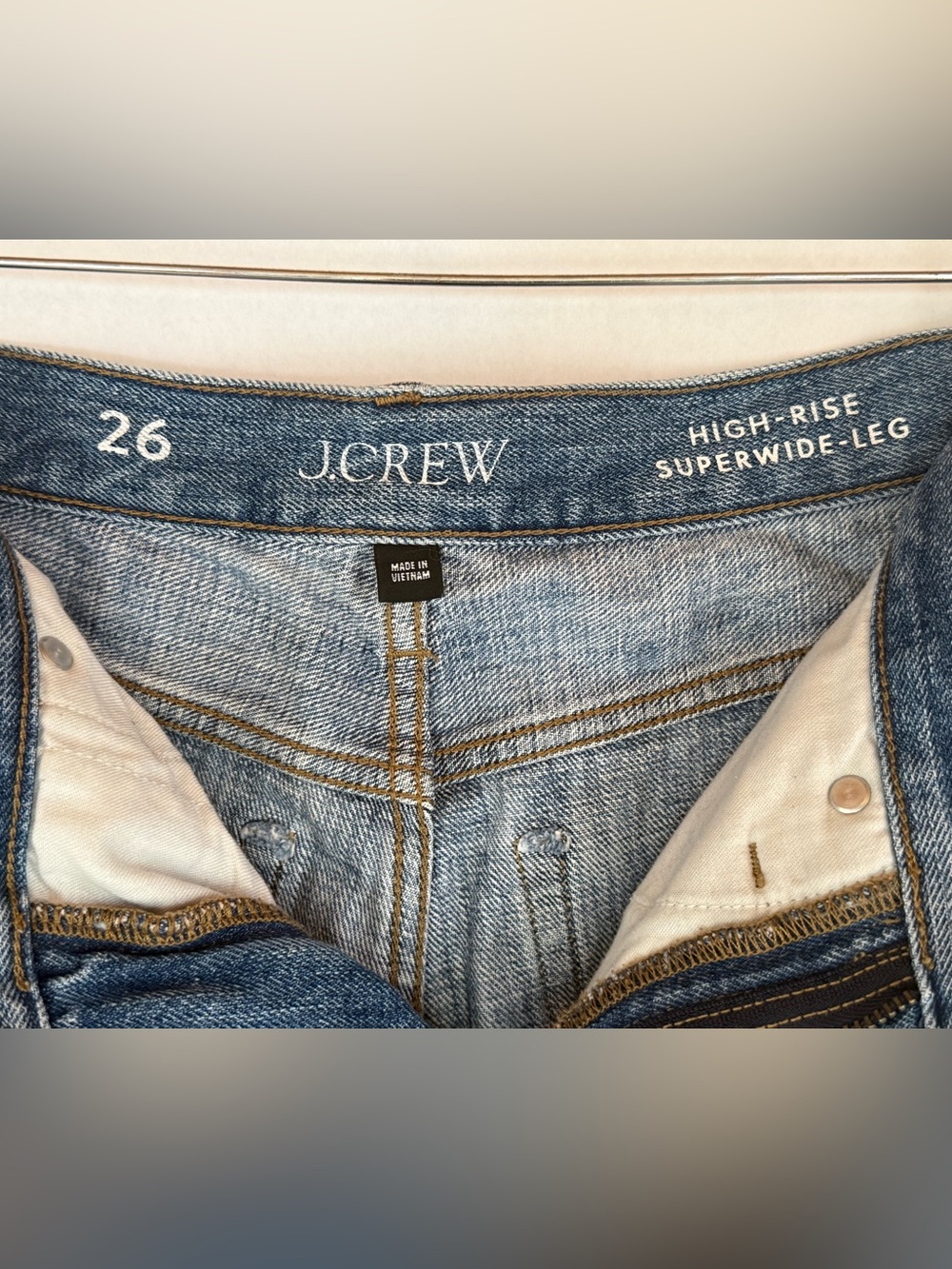 J. Crew Super Wide Leg Light Blue Women’s Jeans - Picture 3 of 3